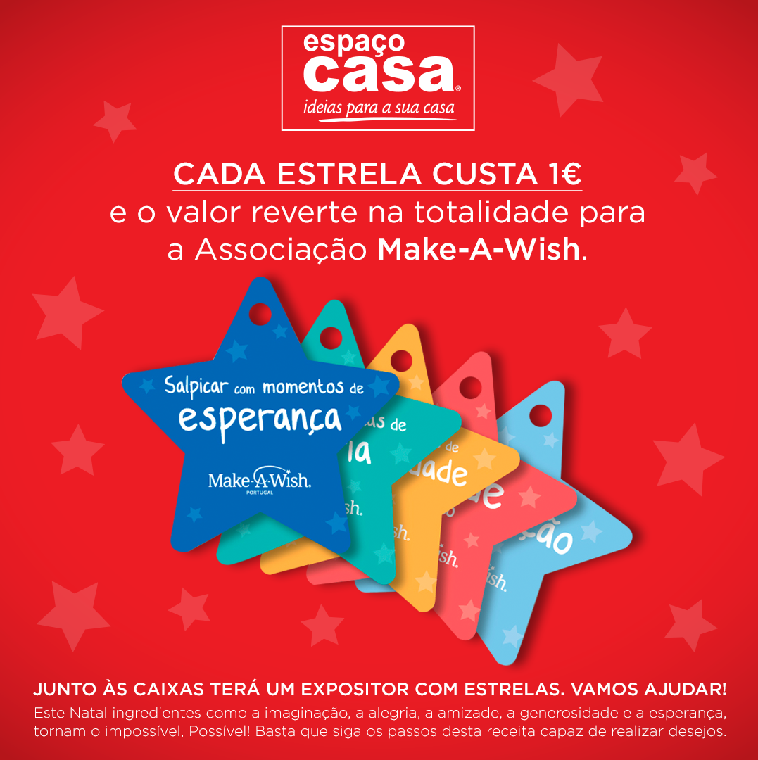 Make-A-Wish  Este Natal as lojas Espaço Casa associam-se à Make-A